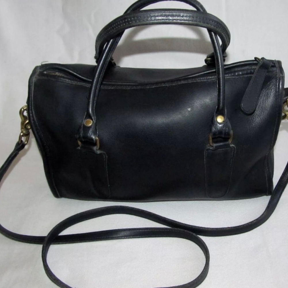 Coach Vintage Madison Black Speedy Doctors Shoulder Bag Satchel Made in USA